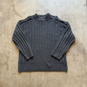 H&M Oversized Rib Knit Grey Sweater